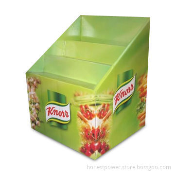 Floor Standing Display, Made of Corrugated Cardboard, Customized Colors, Sizes are Available